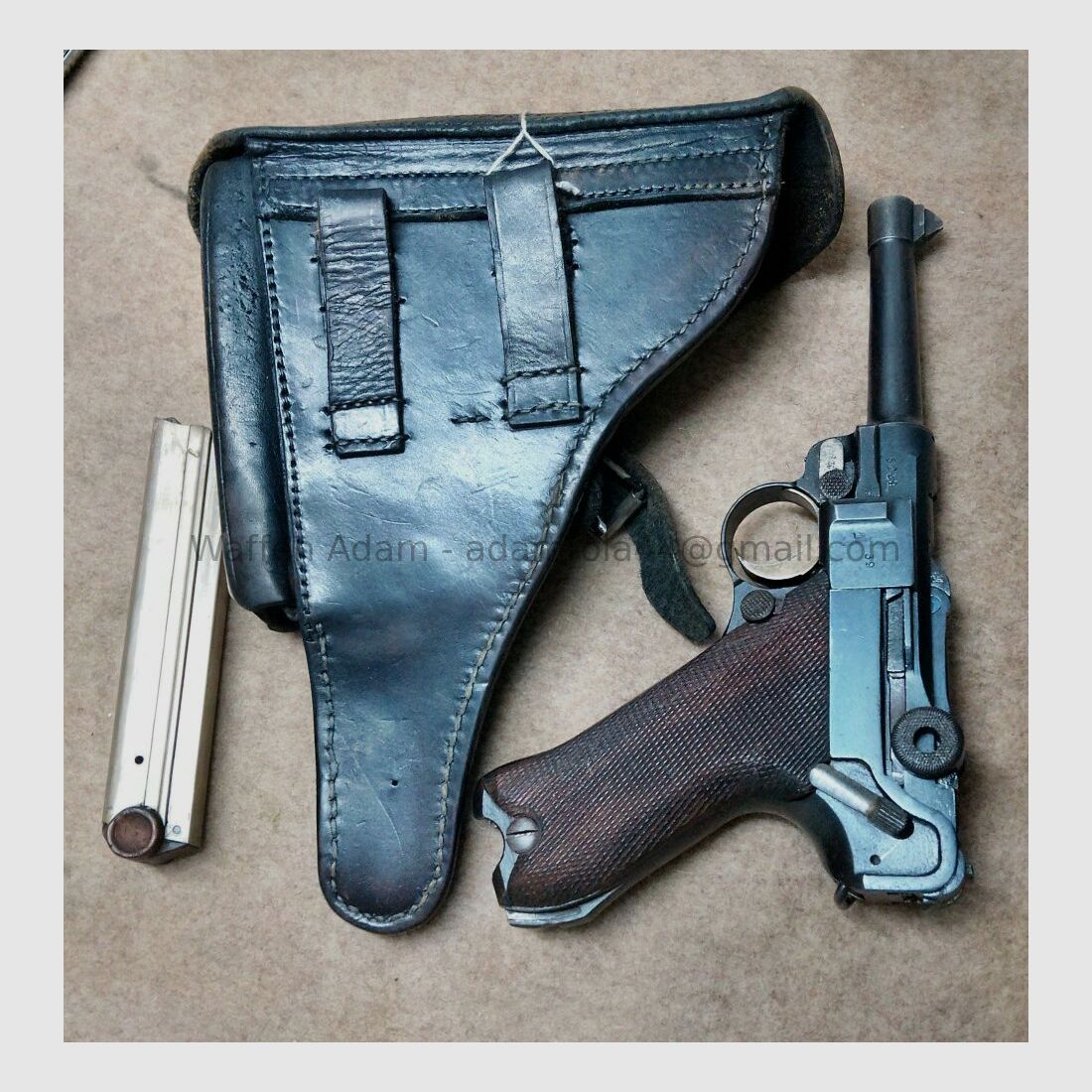 Fábrica de armas de Erfurt Pistola 08, Imperio alemán 1917, imagen 10 de 10