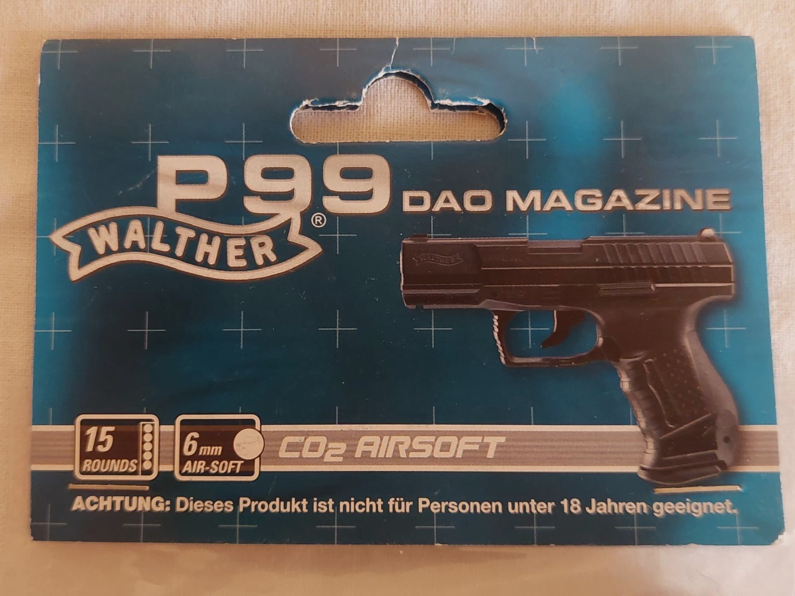 Ersatzmagazin für Walther P99 DAO Co2 6mm Softair