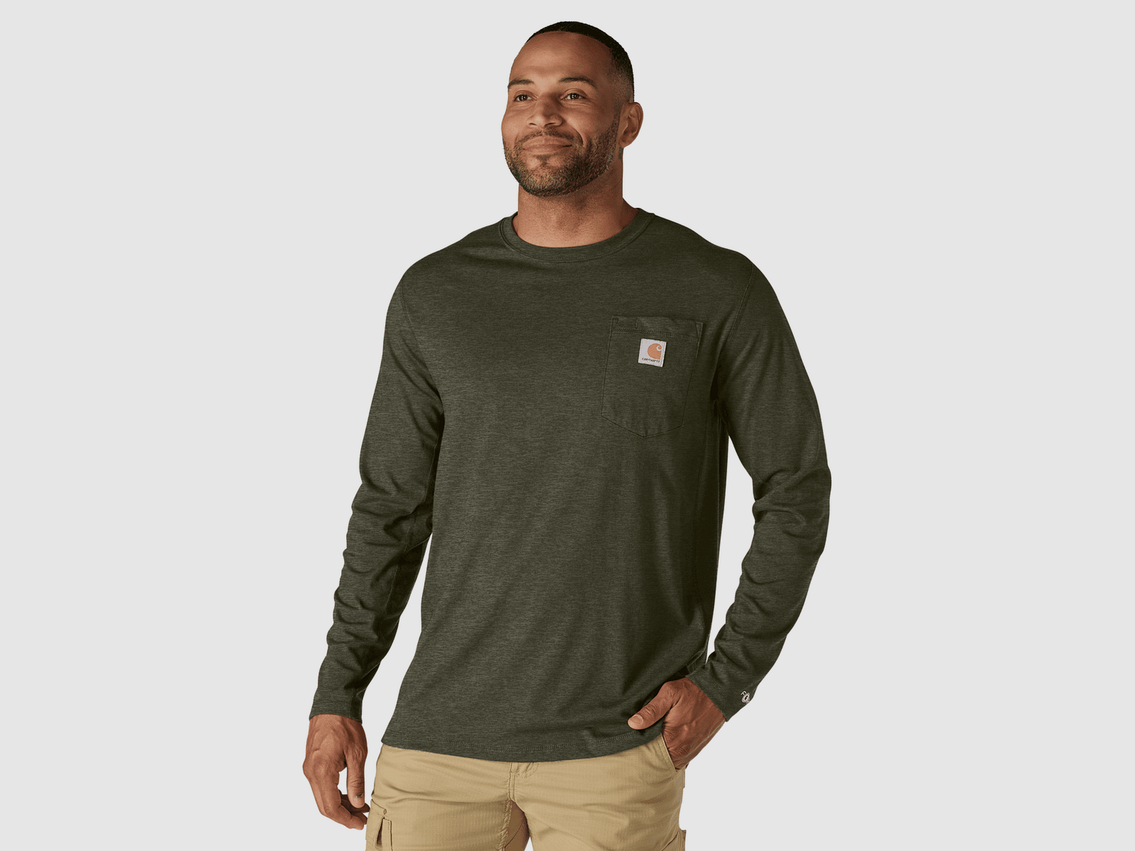 Carhartt Carhartt Force™ Relaxed L/S T-Shirt Men Basil Heather 2XL