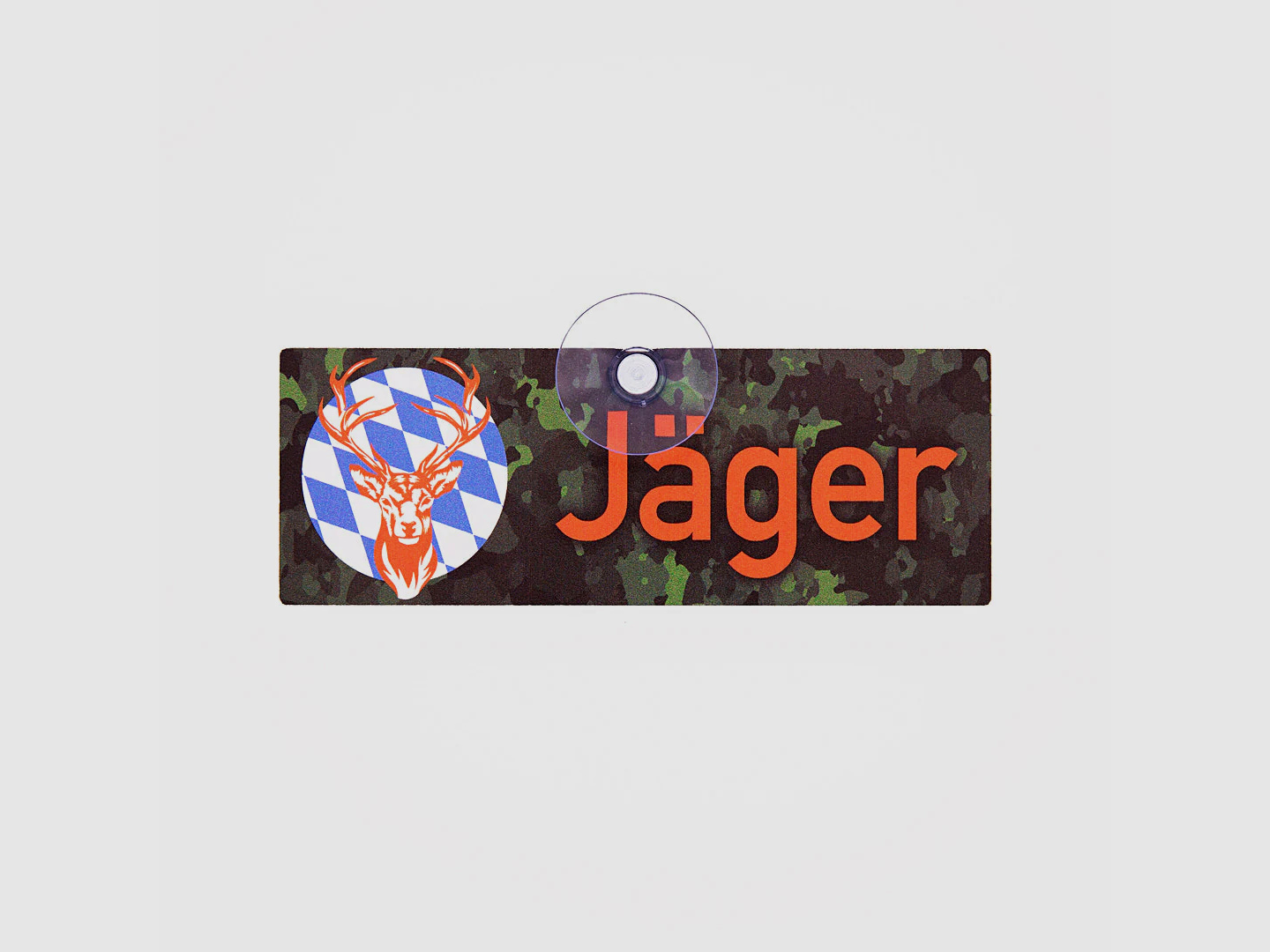 Jagdschild mit Saugnapf "Jäger Bayern"