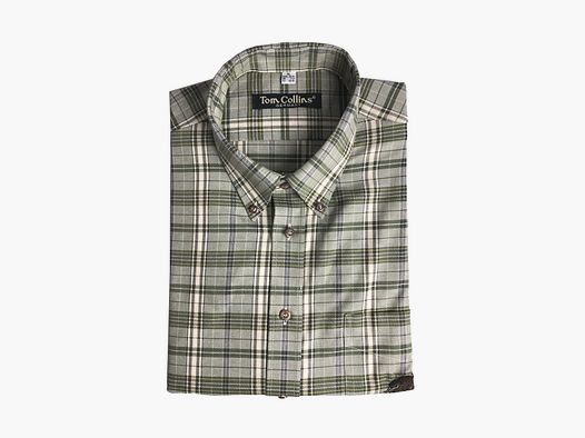 TOM COLLINS Herren Hemd Langarm Khaki/Schlamm
