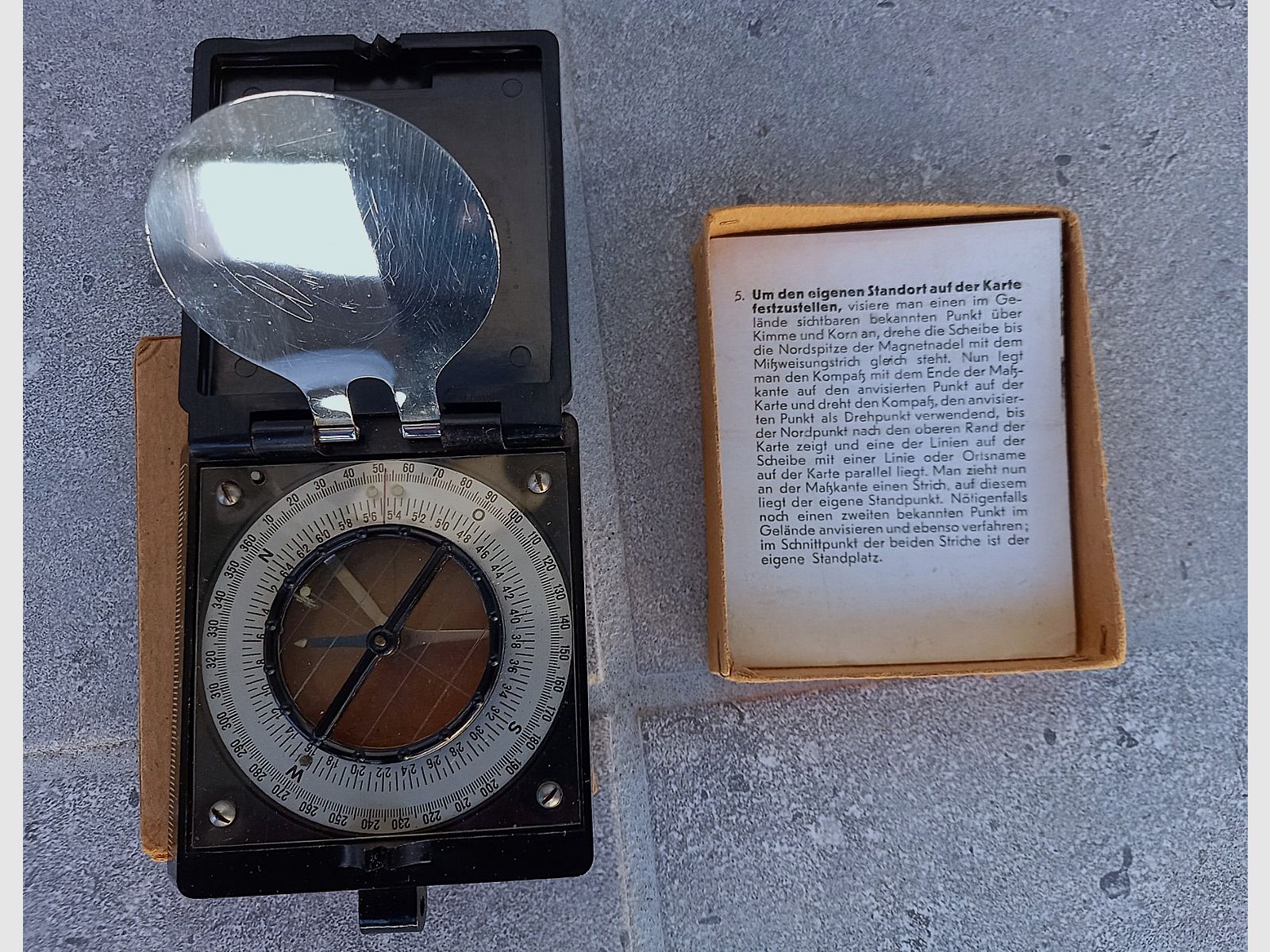 Vintage WWII officers compass - Wehrmacht Marsch Kompass Firma Kührt D.R.P. 1938