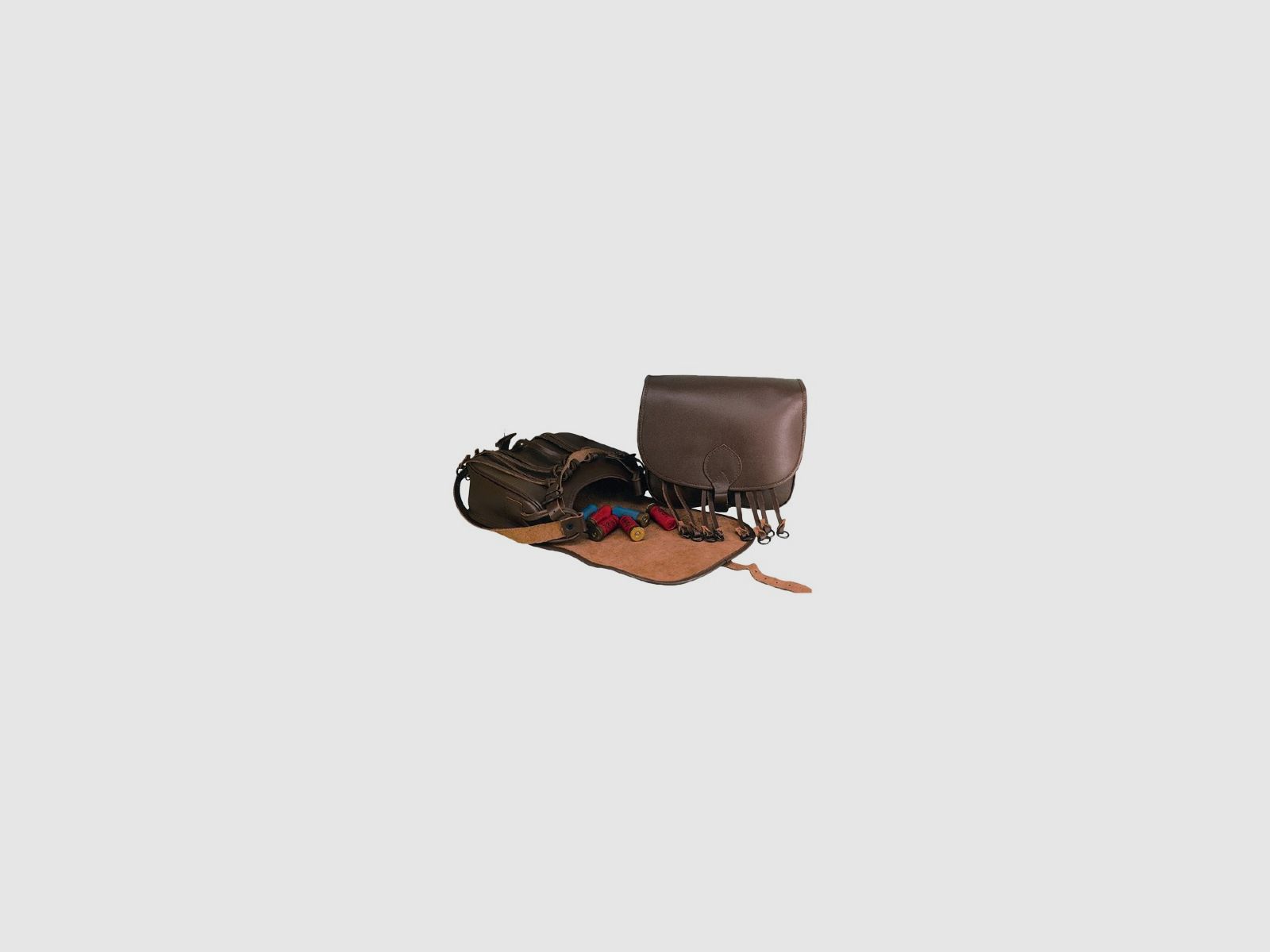 JAGDTASCHE Classik aus Rindleder braun mit Hühnergalgen