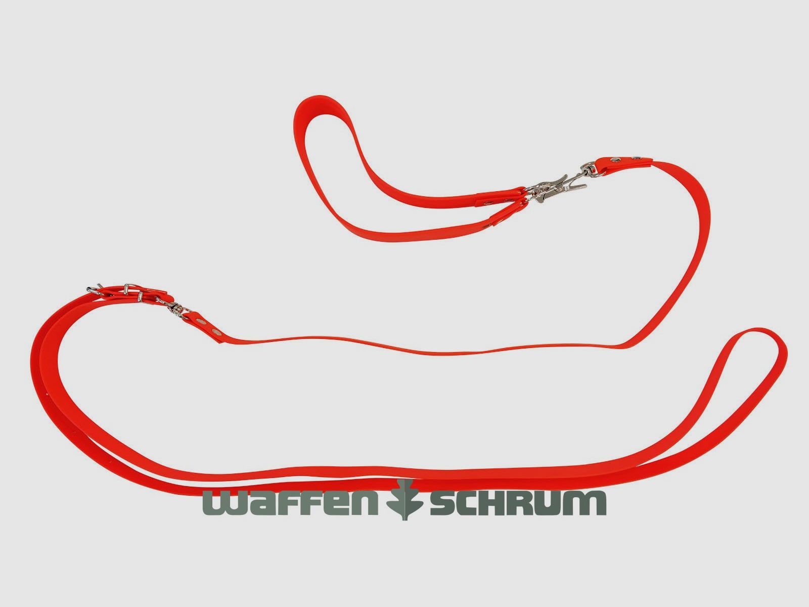 AKAH BioThane Umhängeleine mit Hals  / verstellbar von 1,20m auf 2,05m / Breite: 17mm