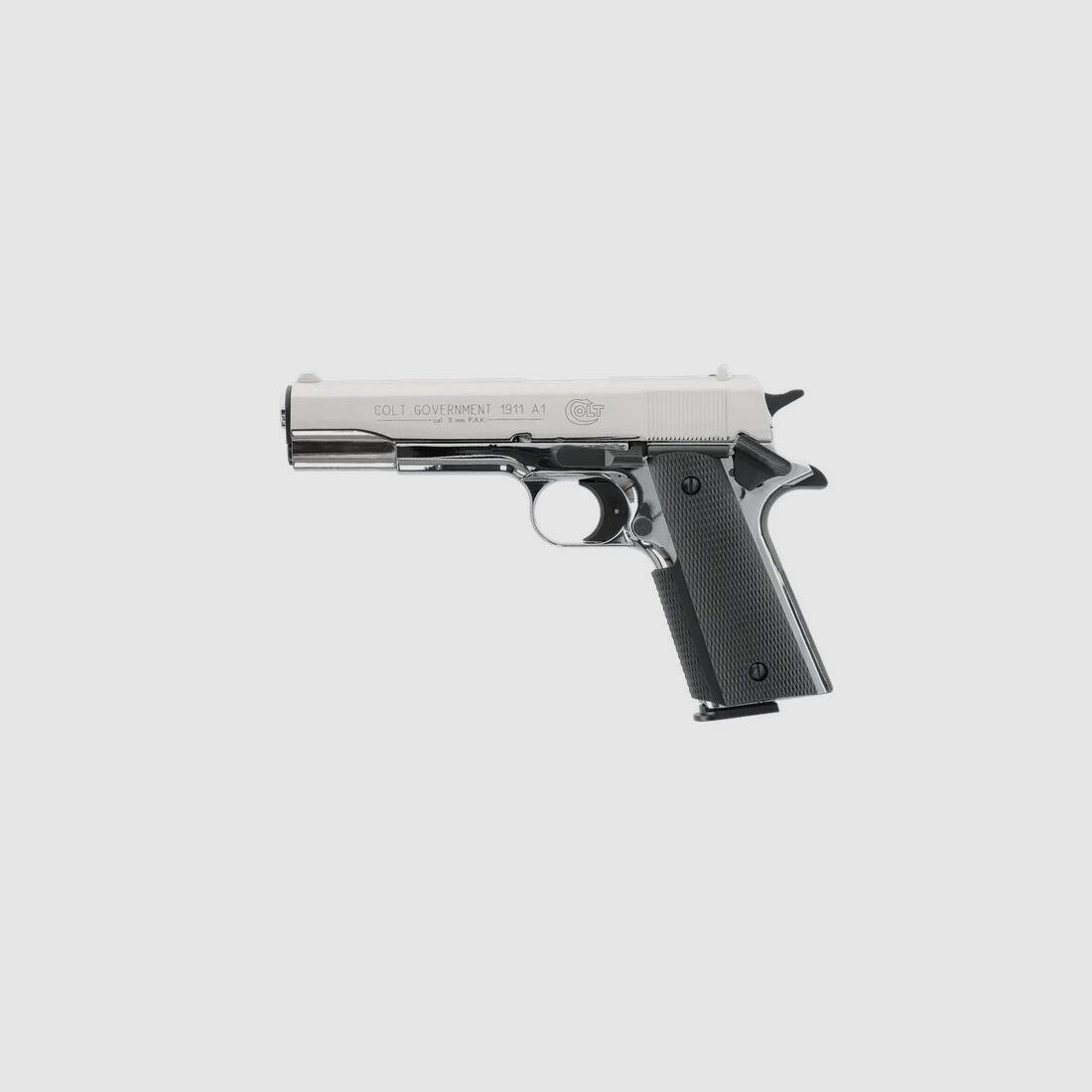 Schreckschusspistole , Colt Government 1911 A1, 9mm P.A.K., chrom