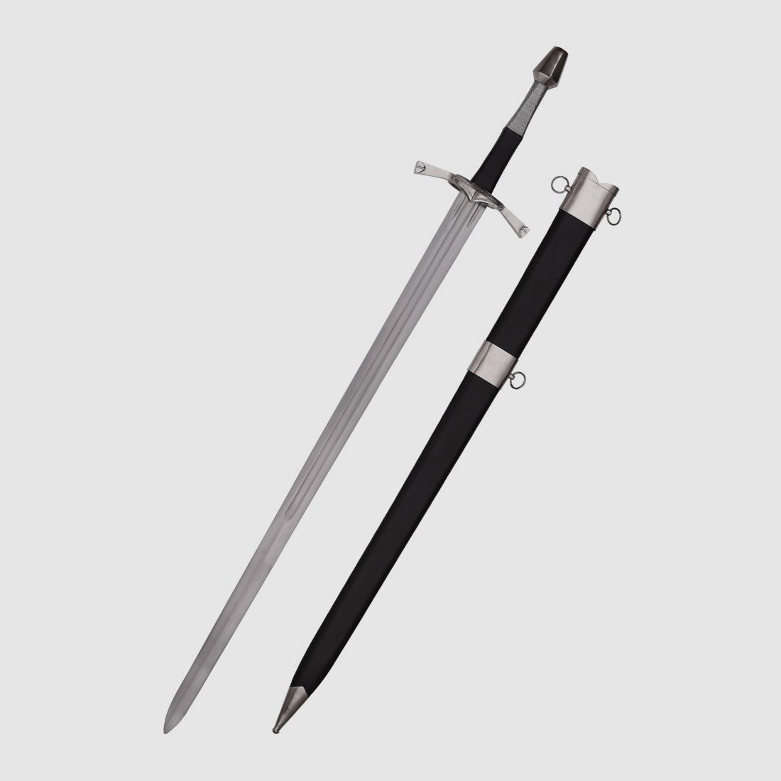Langschwert mit Parierring inklusive Scheide