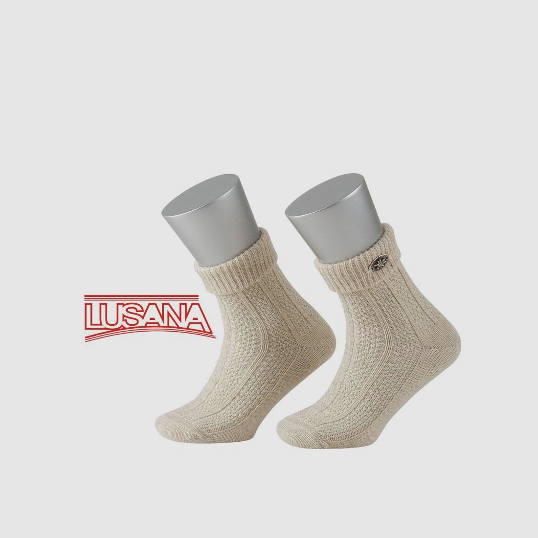 Lusana calza estiva per bambini con scudo edelweiss L1205-75