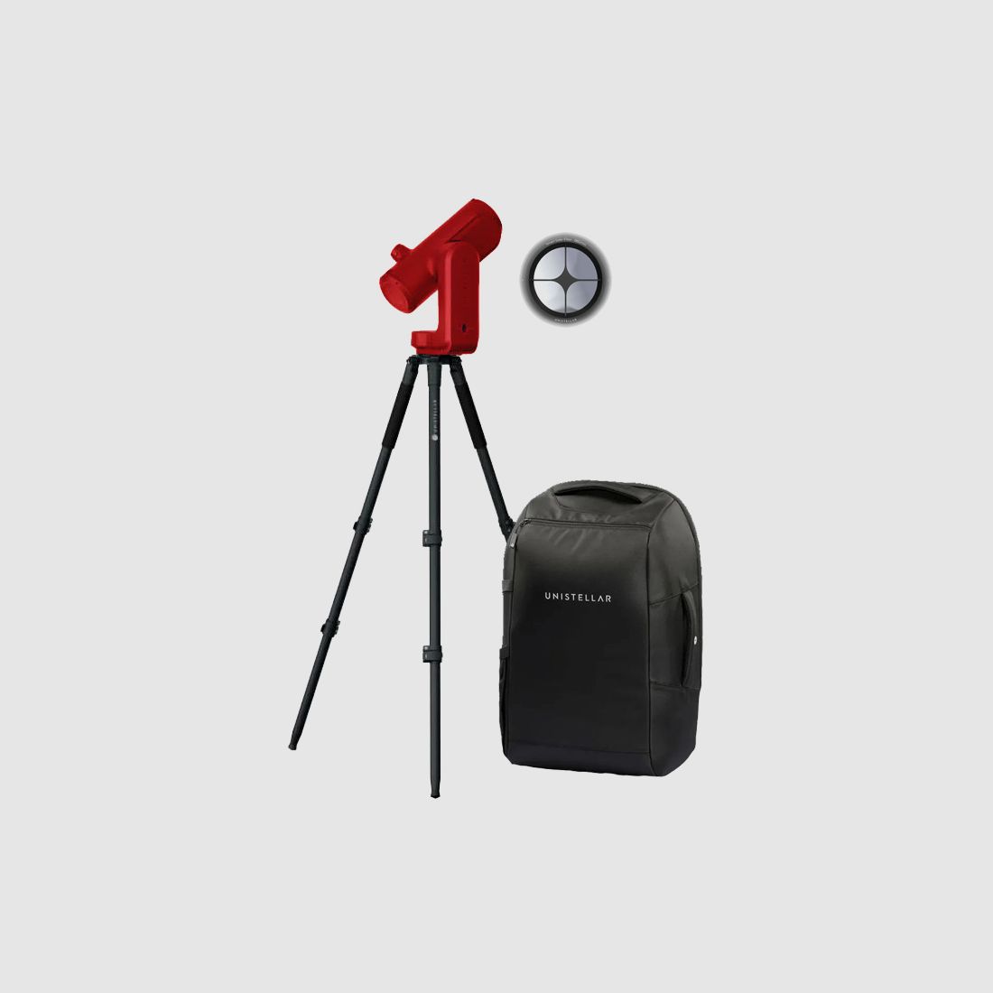 Unistellar Unistellar Odyssey Pro Red with backpack and solar filter