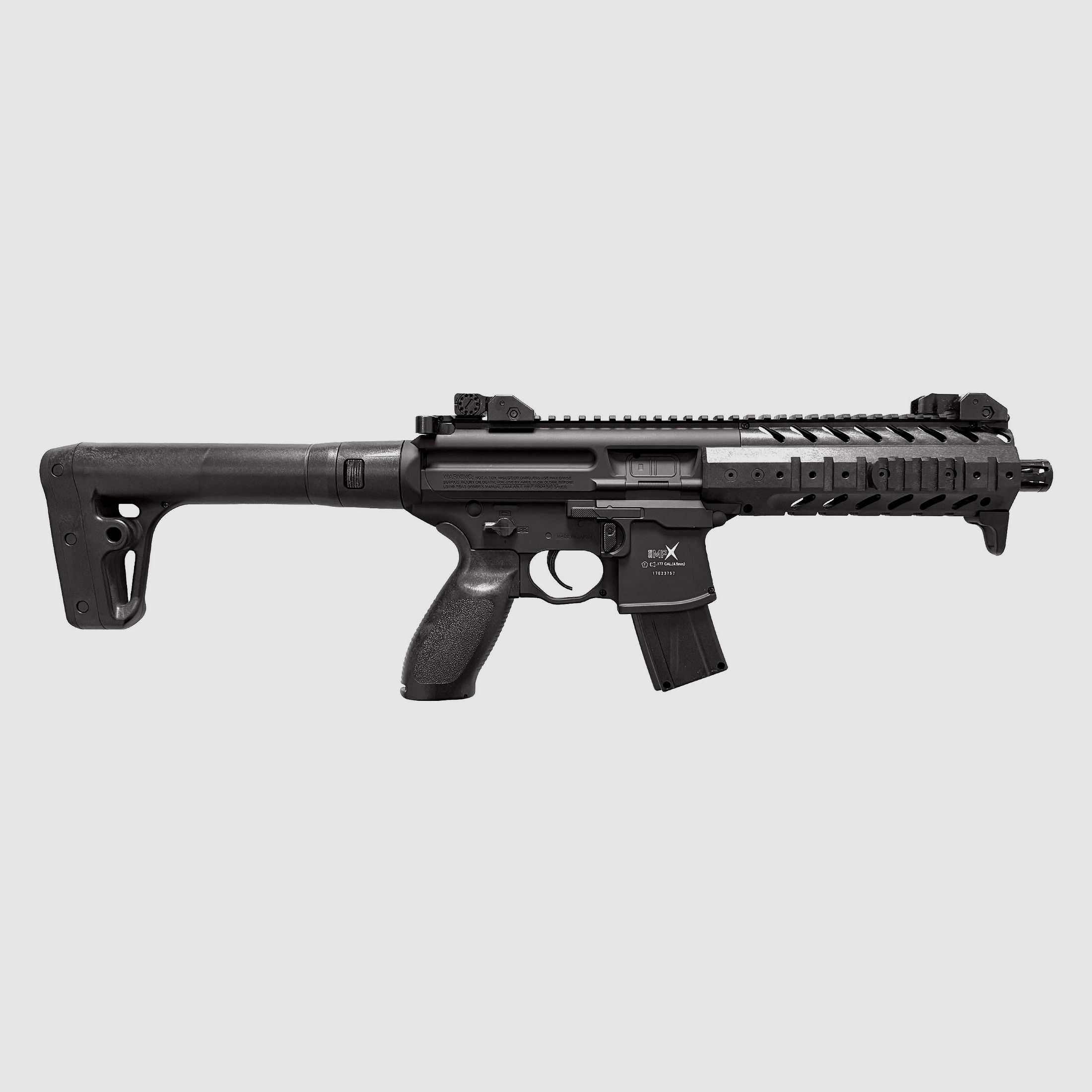 Sig Sauer MPX CO2 fucile ad aria compressa 4,5mm Diabolo nero - 2 caricatori - cartuccia CO2 - 400 pallini - come nuovo