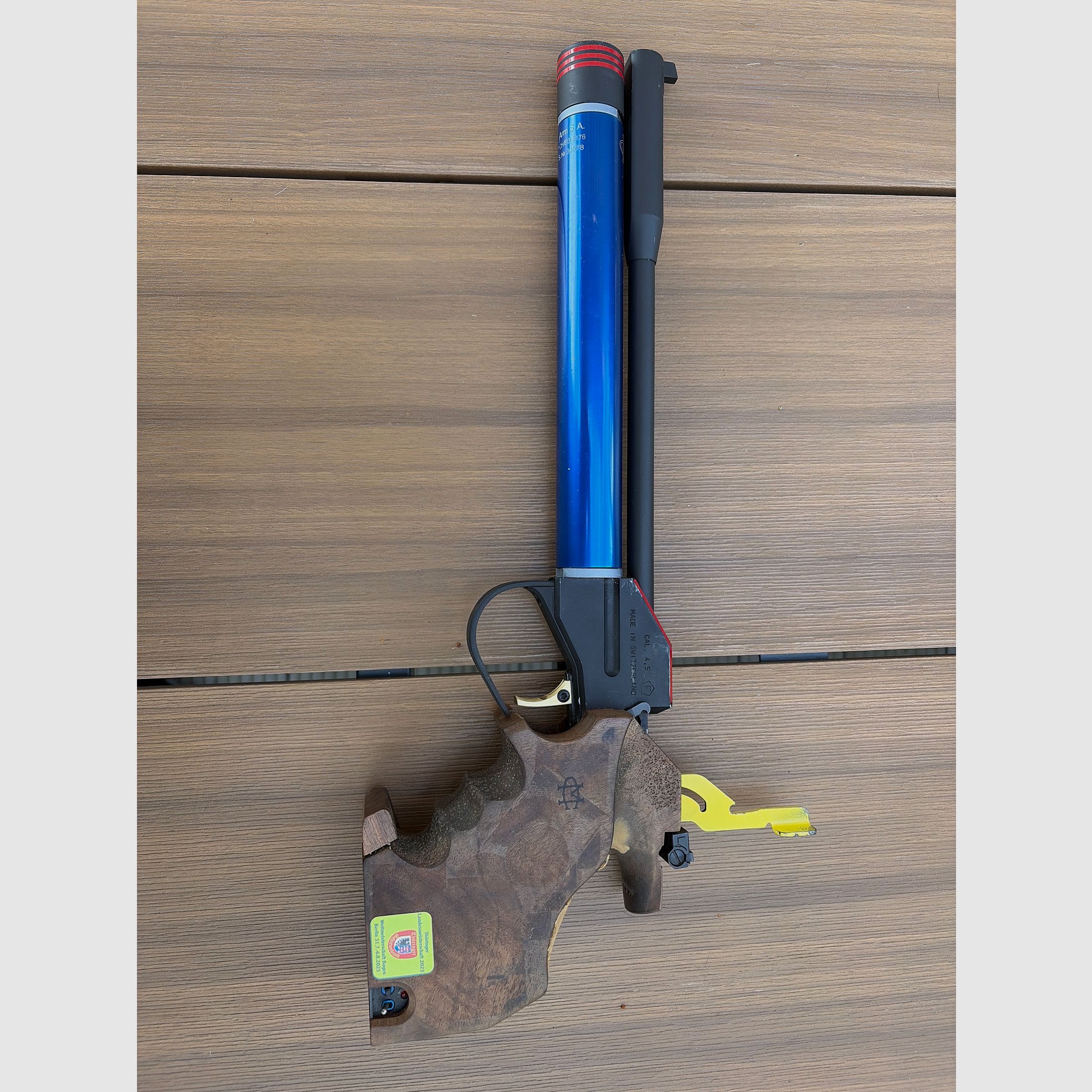Morini 162E Match luchtpistool met elektrische trigger