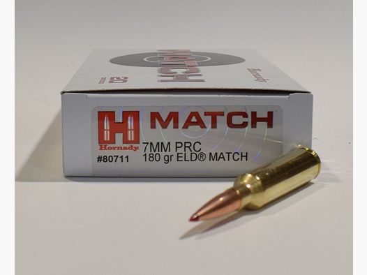 boite 20 cartouches Hornady ELD-Match cal 7 PRC 180 grains 80711