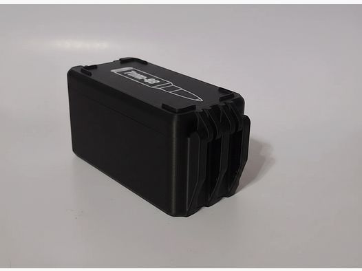 Filamelt ammunition box / 7mm-08 Remington / 'folding / locking lid' / cartridge box, ammo box