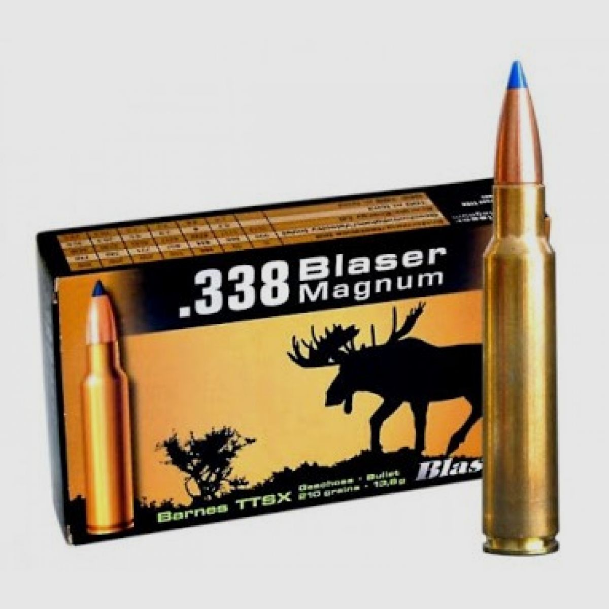 .338 Blaser Magnum Barnes TTSX 210 grs / 13.6 g