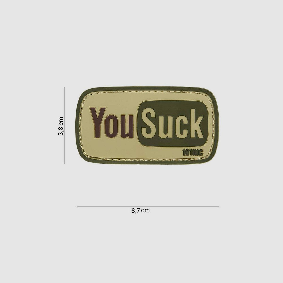 PATCH – TOPPA 3D IN PVC YOU SUCK green #14069
