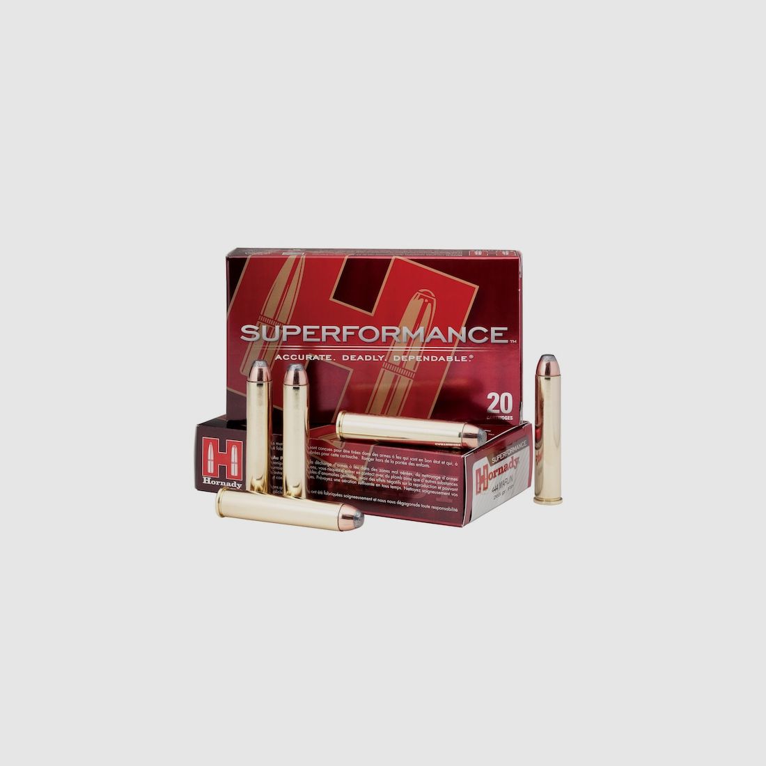 Hornady Superformance .444 Marlin 265GR InterLock FP 20 Patronen