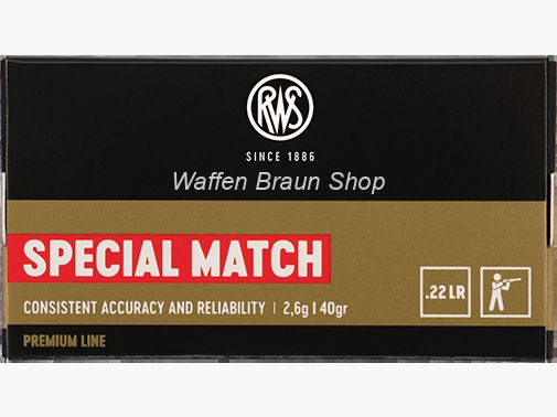RWS .22 l.r. SPEC MATCH 50 pezzi