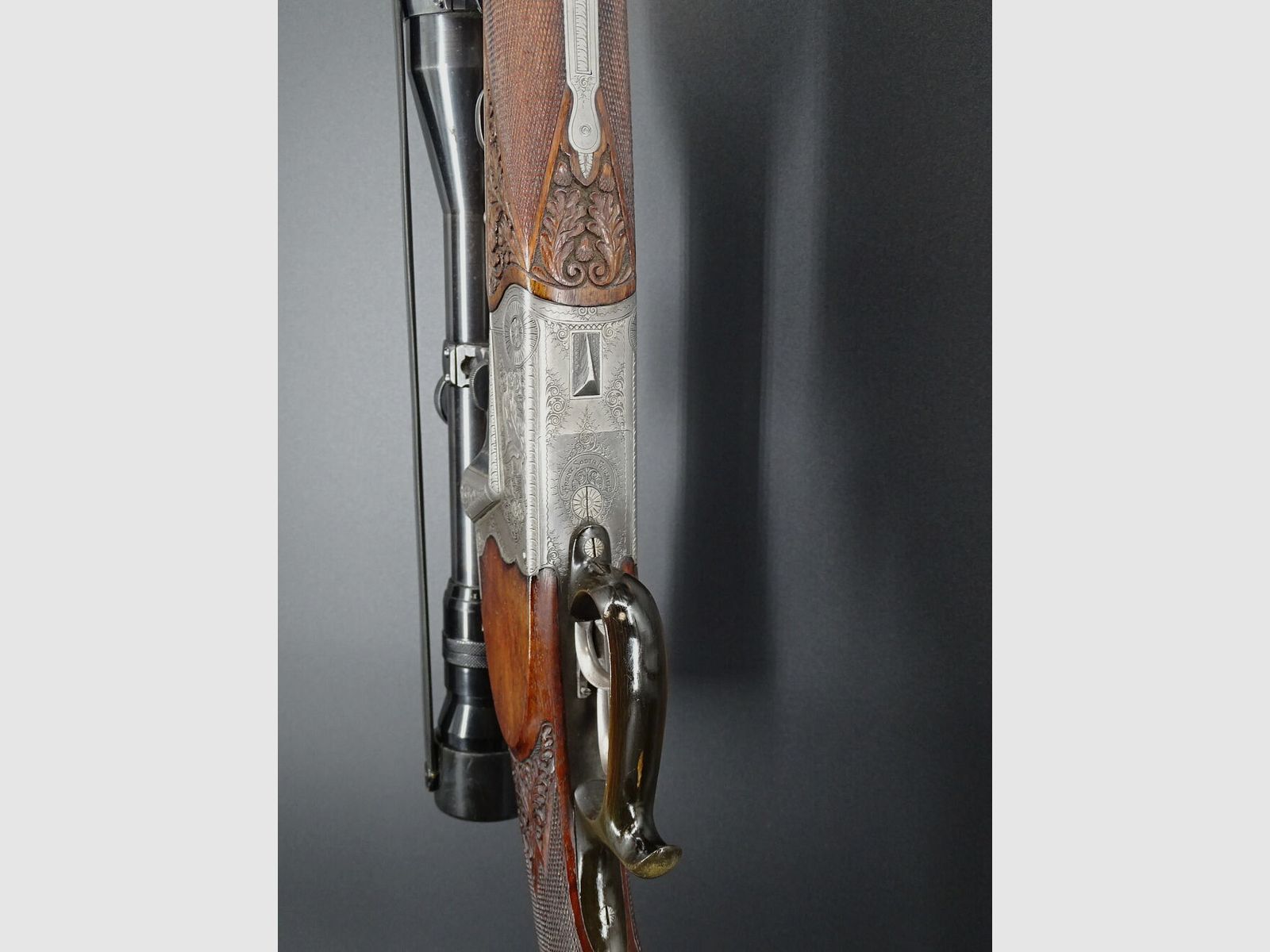 Sodia Kettner BBF Büffelhorn Stechersystem Gravur ZF Kahles Bockbüchsflinte