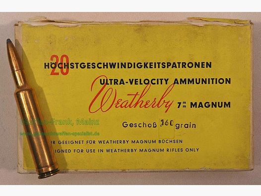 Weatherby - USA Büchsenpatronen 7 mm Weath.-Mag.