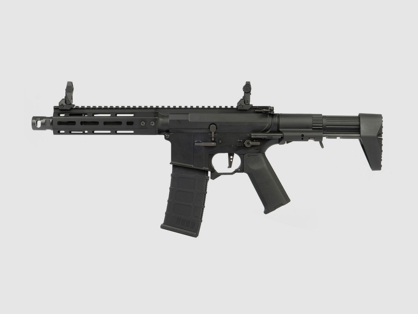 SONDERPREIS UVP 389.- € Ares Gel Blaster M-LOK 'S' Schwarz 8mm - SAEG - VOLLMETALL 2,4 Kg