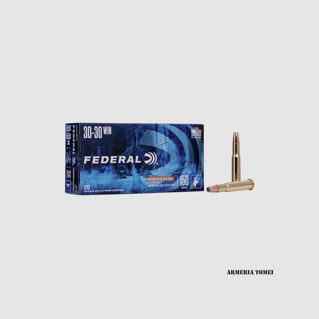 FEDERAL – POWER-SHOK Gewehr 30-30 WIN 150 Grain JACKED SOFT POINT FN (20Stk) -3030A