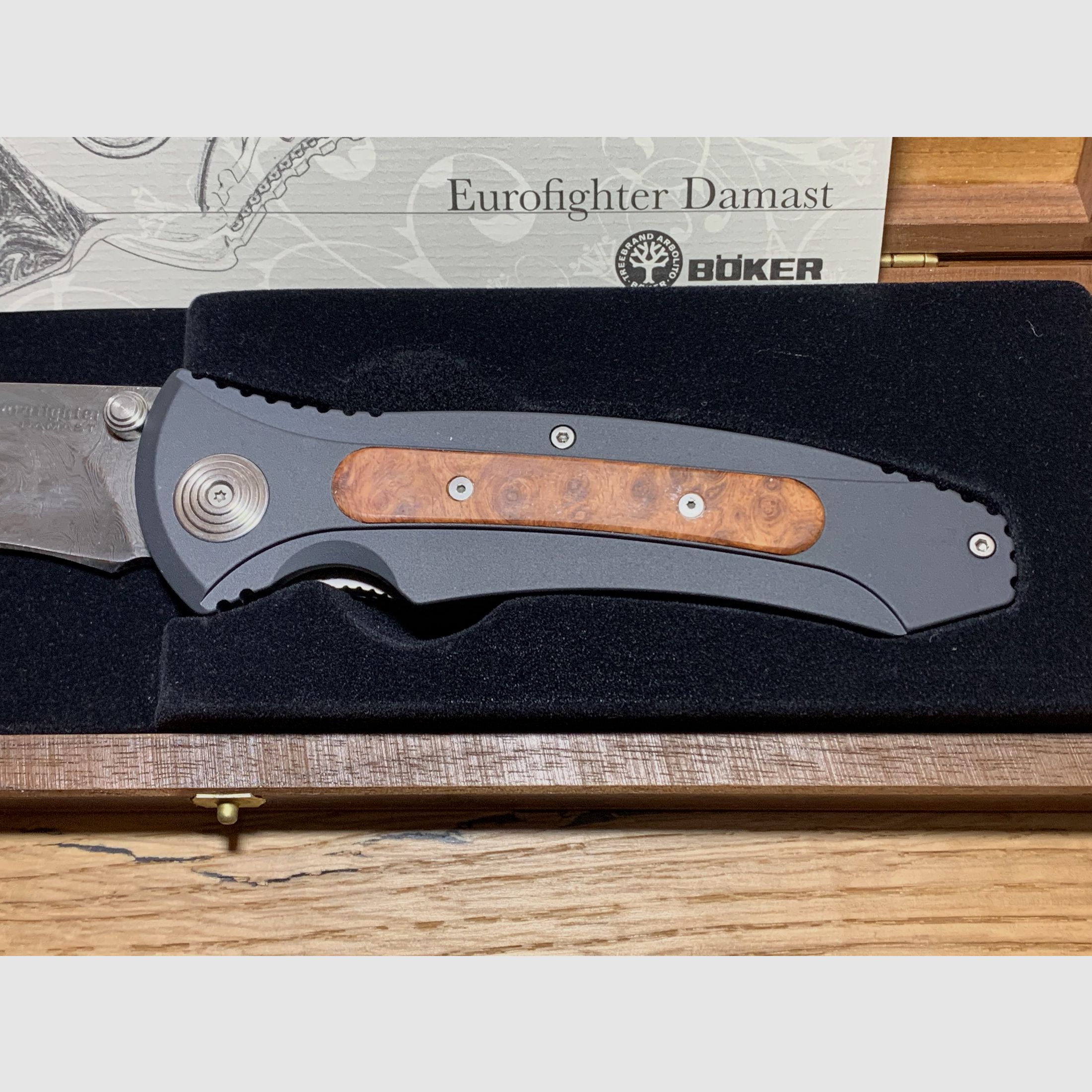 BÖKER DAMAST EUROFIGHTER TASCHENMESSER 