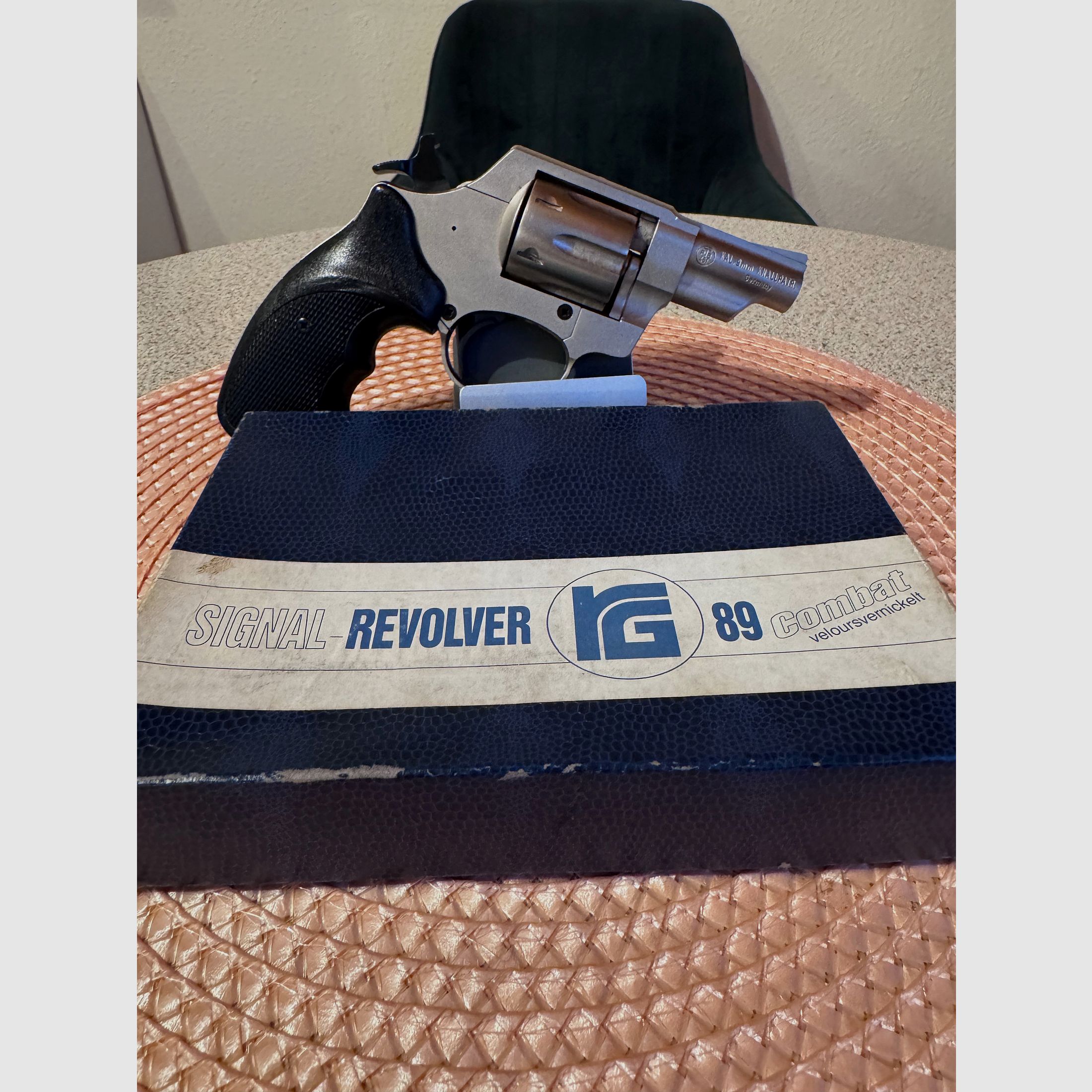 Röhm Gasrevolver (SRS) RG 89 Nickel Kal.9mm R Compatgriff 