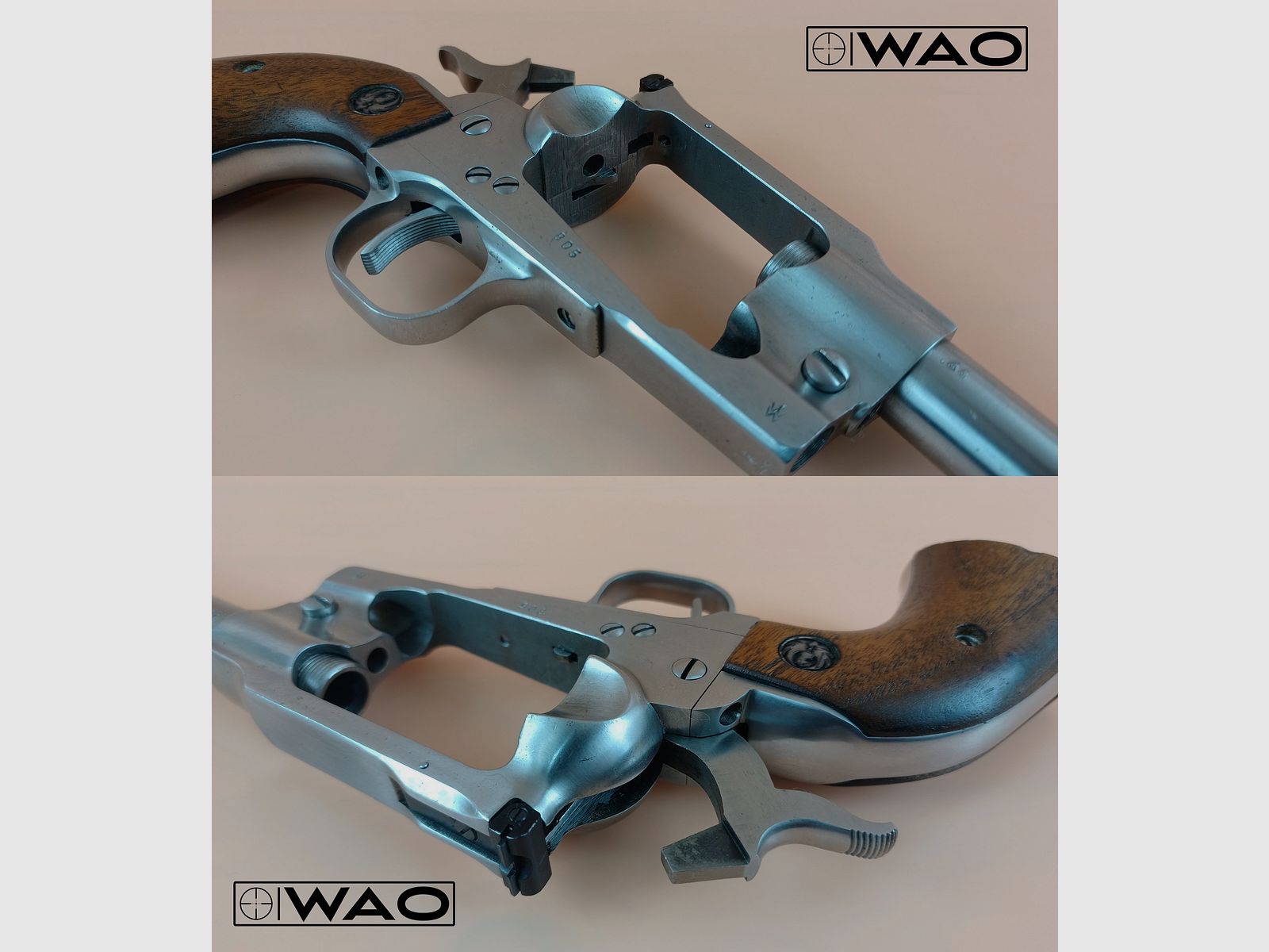 Perkussions-Revolver Sturm, Ruger & Co. Old Army, Kal. .44 (Schwarzpulver), Schwarzpulver BP *Edelstahl - neue Zündhütchen*