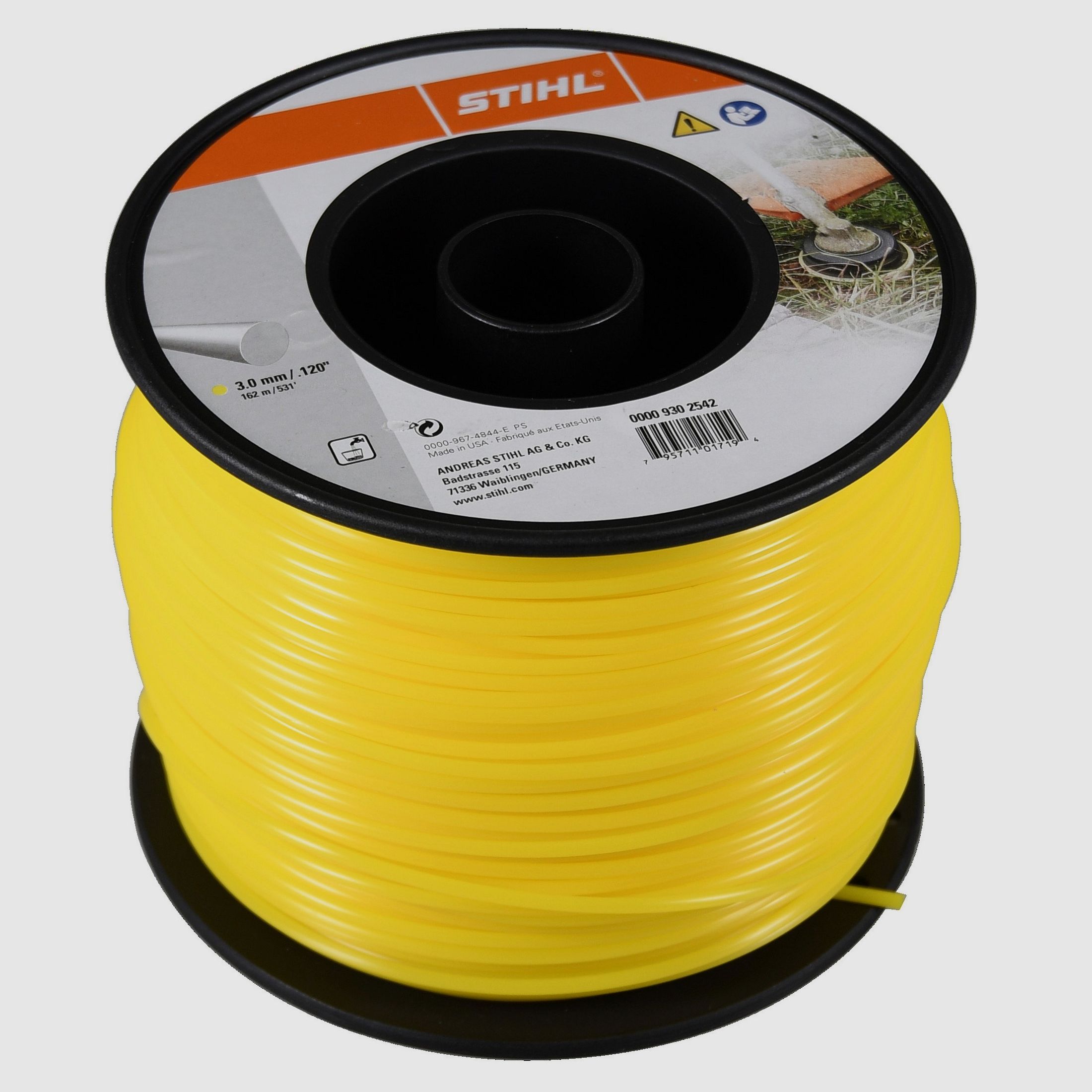 Stihl Mhfaden round, yellow 3 mm