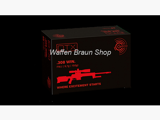 GECO Munition .308 WIN VM DTX 9,7G 150GR 50ER
