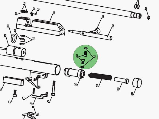 Kolbenschrauben und Buchsen fĂĽr Pressluft- und CO2-Waffen Diana Stormrider, Chaser, Bandit und Airbug, Ersatzteil