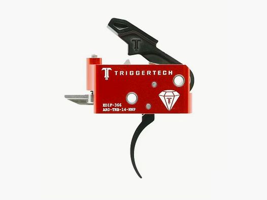 Triggertech Match Trigger Diamond AR15 Primary Pro Black 1.0 TO 4.0 LBS AR-15 Duty-Black Curved RED DIAMOND