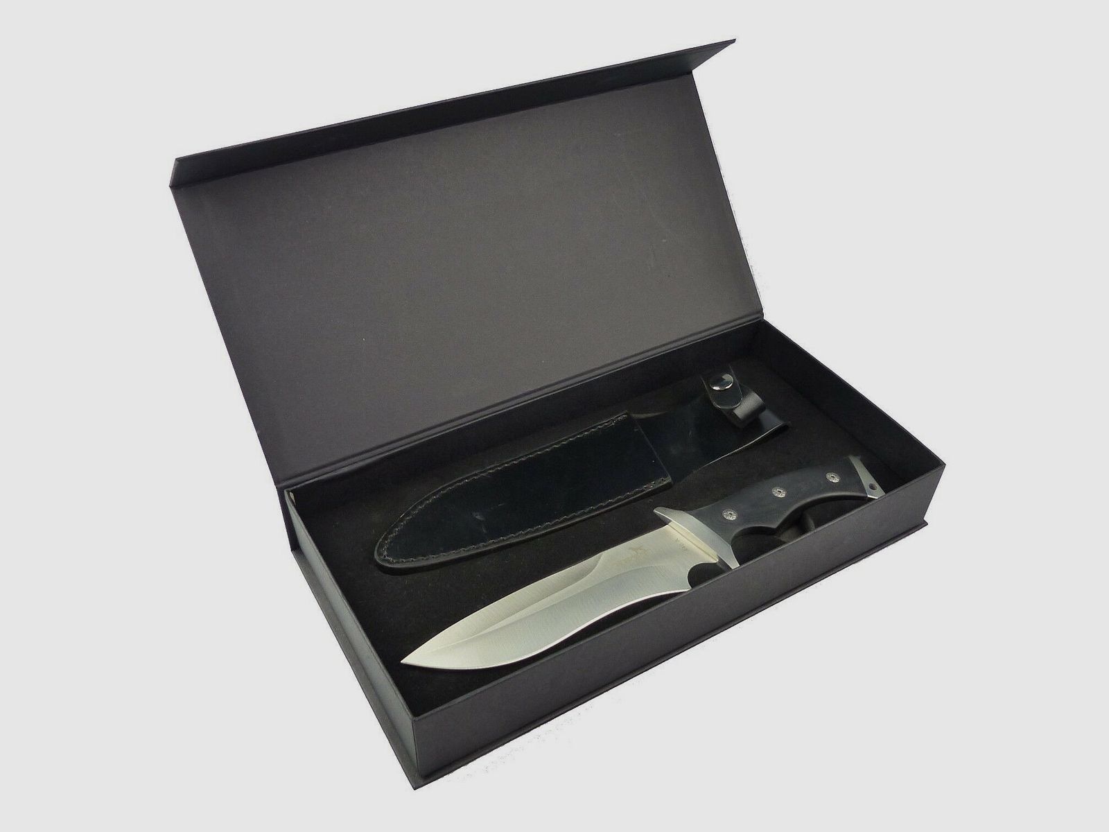 181946 Parforce Outdoormesser Conquista mit Lederscheide in Geschenkbox