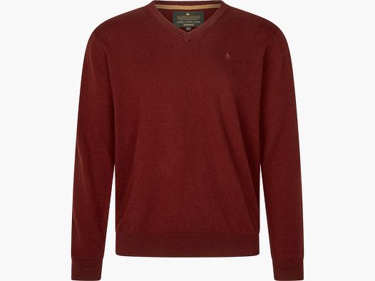 Seeland Pine sweter z dekoltem w serek Merlot