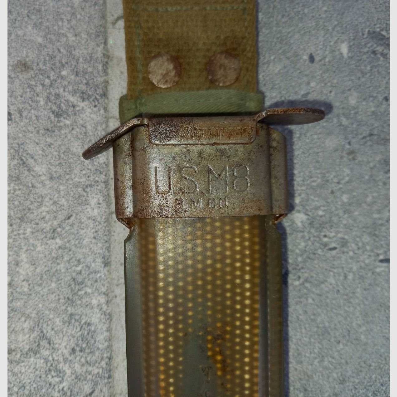 Couteau de tranchée WKII US.M3/Kampfmesser avec étui US.M8