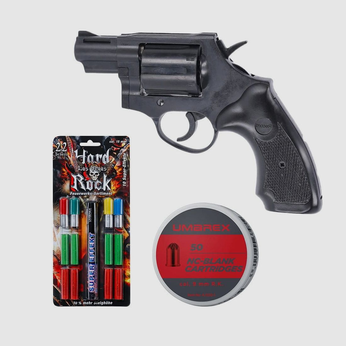 Silvesterset Record Chief 2" Schreckschuss Revolver