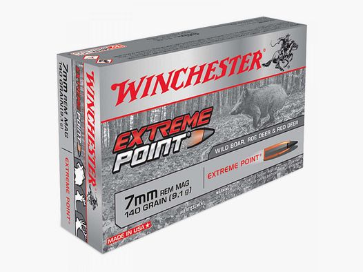 Winchester Extreme Point 7mm Rem. Mag. 140GR Extreme Point 20 cartuchos