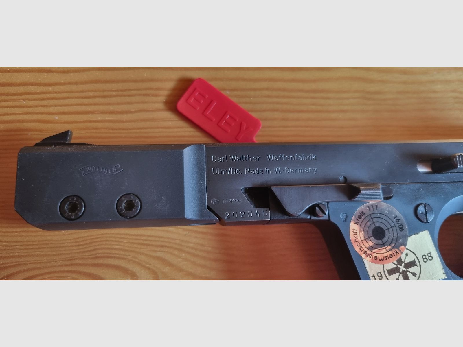 Walther GSP .32 with WS .22 Lr and barrel weight, image 6 of 8