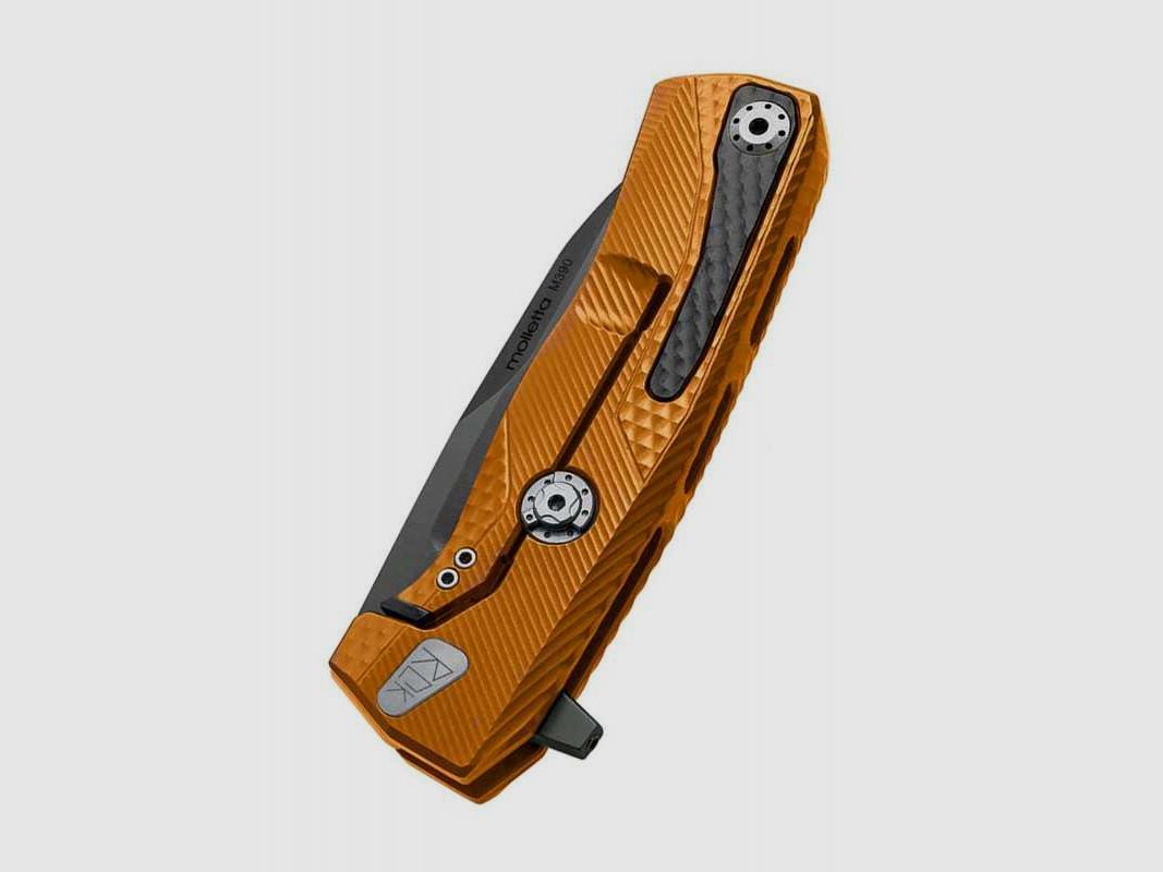 Lionsteel ROK Aluminium Taschenmesser, orange, schwarz