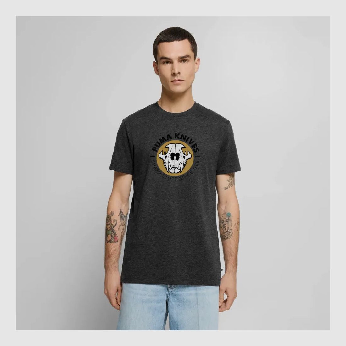 PUMA Men’s Premium T-Shirt "Skull Frontal Sharp Stuff"