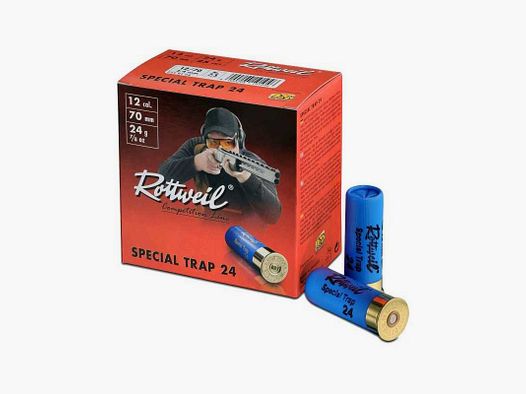 Rottweil Special Trap 12/70 24g 2.4mm No. 7.5 shot cartridges