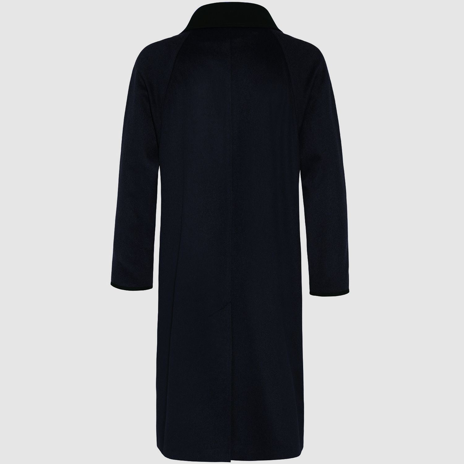 Manteau en Cachemire Habsburg Albert avec Fourrure de Hamster en Bleu Foncé, image 2 sur 2