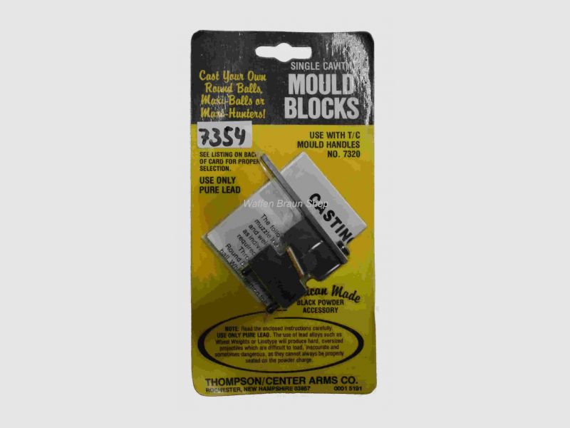 Thompson Center Single Cavity .530 Round Ball Mould #7354