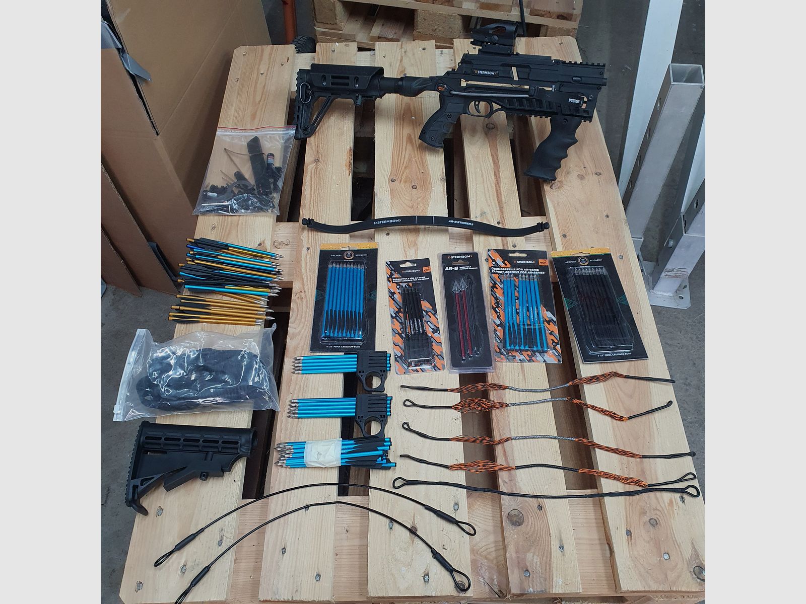  Steambow AR-6 Stinger II Tactical Armbrust mit viel zubehör!