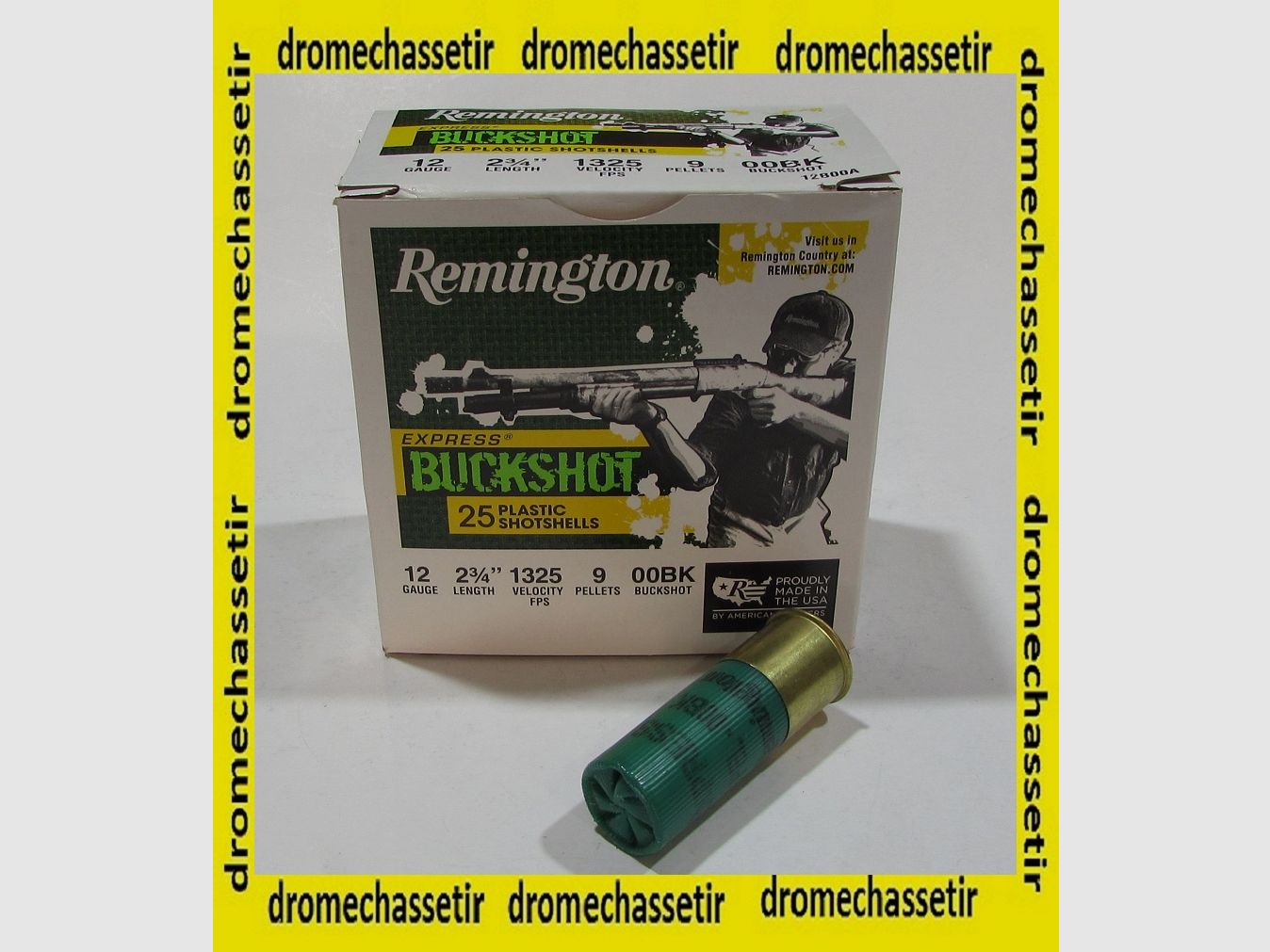 Boite 25 cartouches remington cal 12/70 chevrotines 9 grains