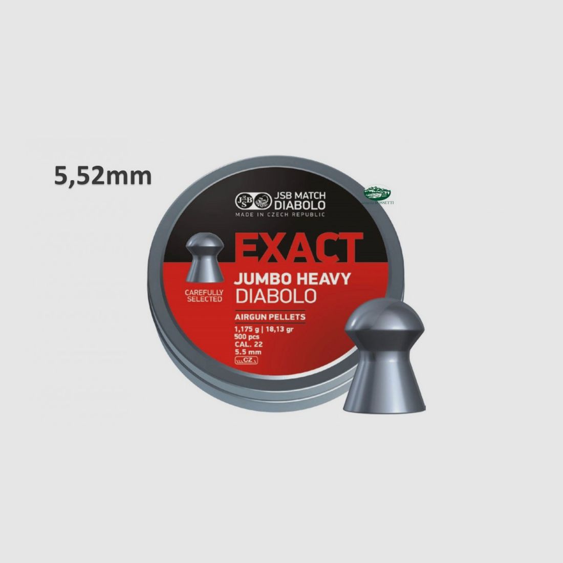 JSB Geschosse EXACT JUMBO Heavy Kal. 5,52mm 1,175gr Packung 500 Stk.