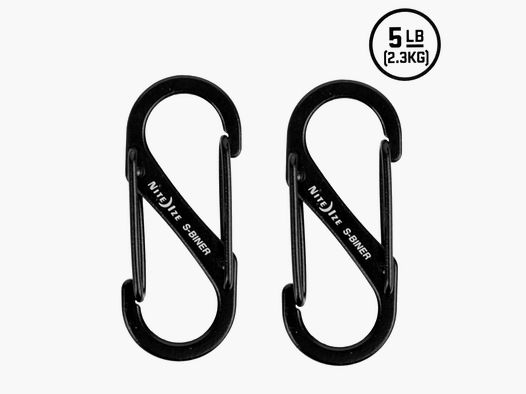 Nite Ize Karabiner S-Biner Gr. 1 Edelstahl stainless 2er Pack