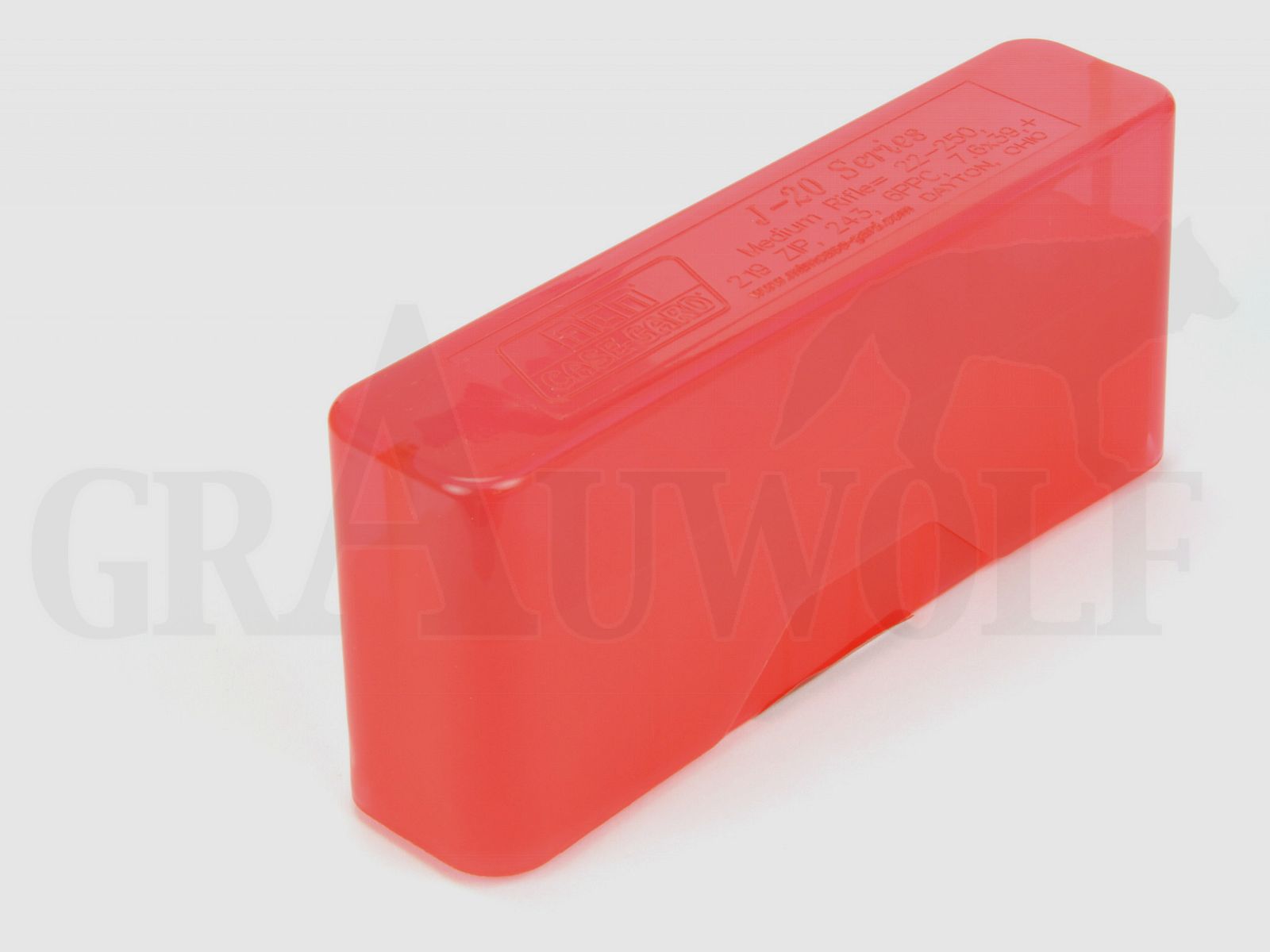 MTM Stülpdeckel Patronenbox J-20-M .243/ .308 Win Rot für 20 Patronen
