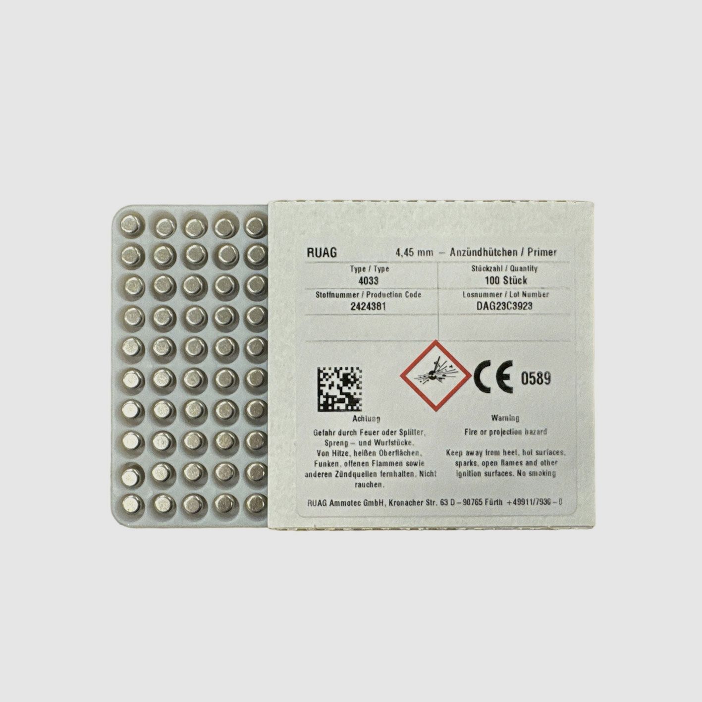 RWS – PRIMERS SMALL RIFLE 4.45 mm -4033