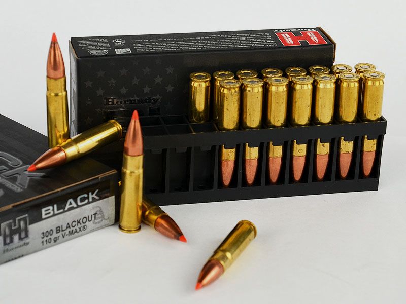 Hornady BLACK .300 Blackout V-MAX 110 grs 1 Pack (20 rounds at €1.995 each*)