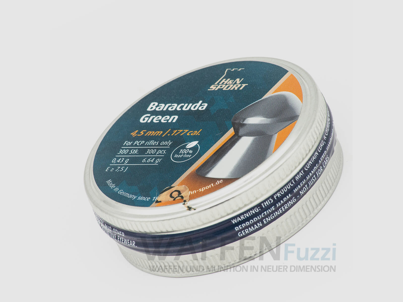 H&N Baracuda Green 300 pièces. Diabolo calibre 4,5 mm